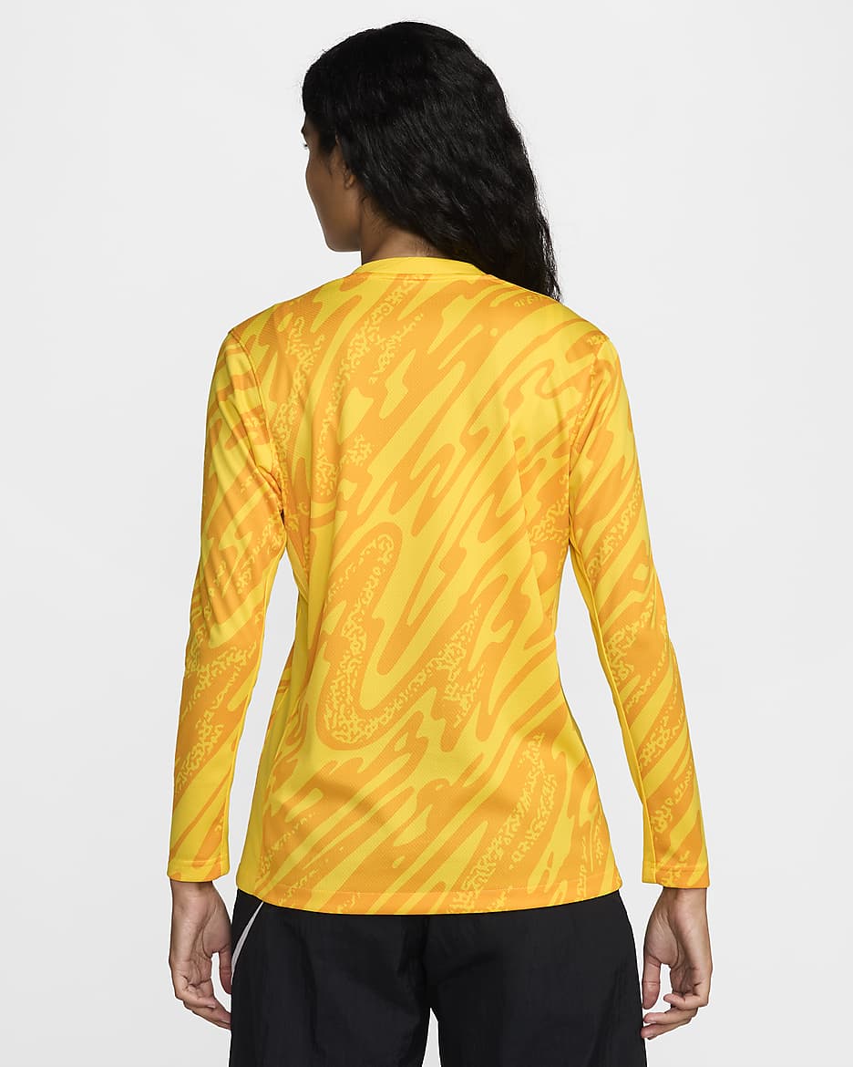 FFF (Women's Team) 2024/25 Stadium Goalkeeper Women's Nike Dri-FIT Football Replica Shirt - Tour Yellow/University Gold/University Gold/Black