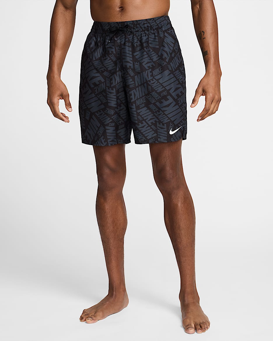 Shorts de vóleibol con forro de ropa interior de 18 cm para hombre Nike Swim Breaker - Negro/Antracita/Blanco