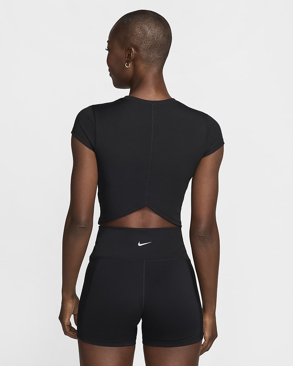 Nike One Fitted Rib Women's Dri-FIT Short-Sleeve Cropped Top