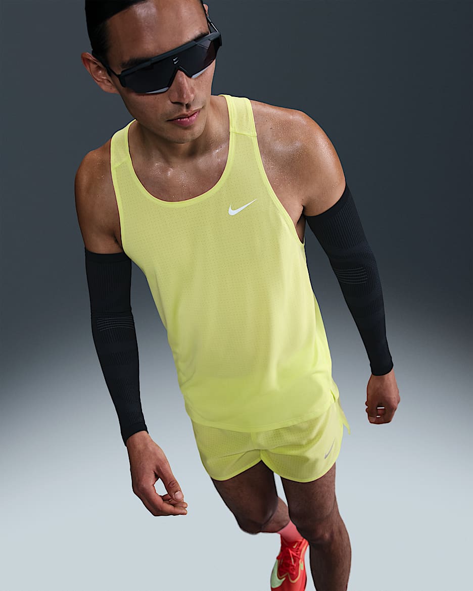 Nike Fast Men's Dri-FIT Running Vest - Light Lemon Twist