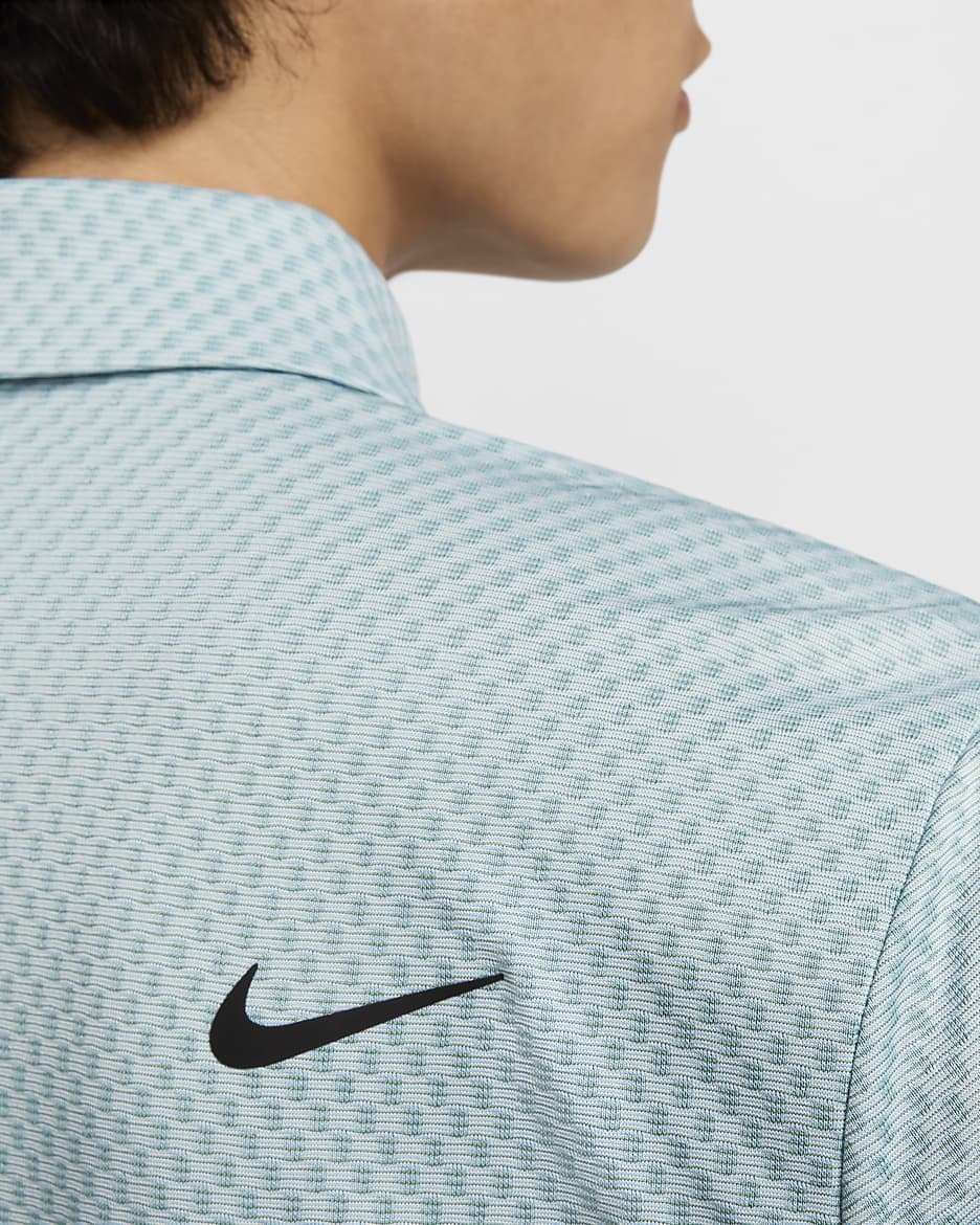 Nike Tour 男款 Dri-FIT 高爾夫球衫 - Denim Turquoise/Coconut Milk/Bicoastal/黑色