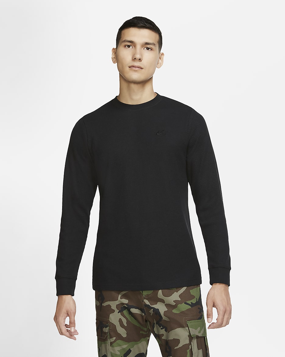 Camiseta de skateboarding térmica para hombre Nike SB - Negro/Negro