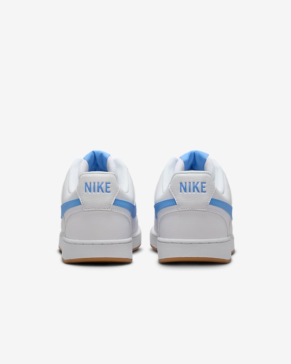 Chaussures Nike Court Vision Low pour homme - Blanc/Gum Yellow/University Blue