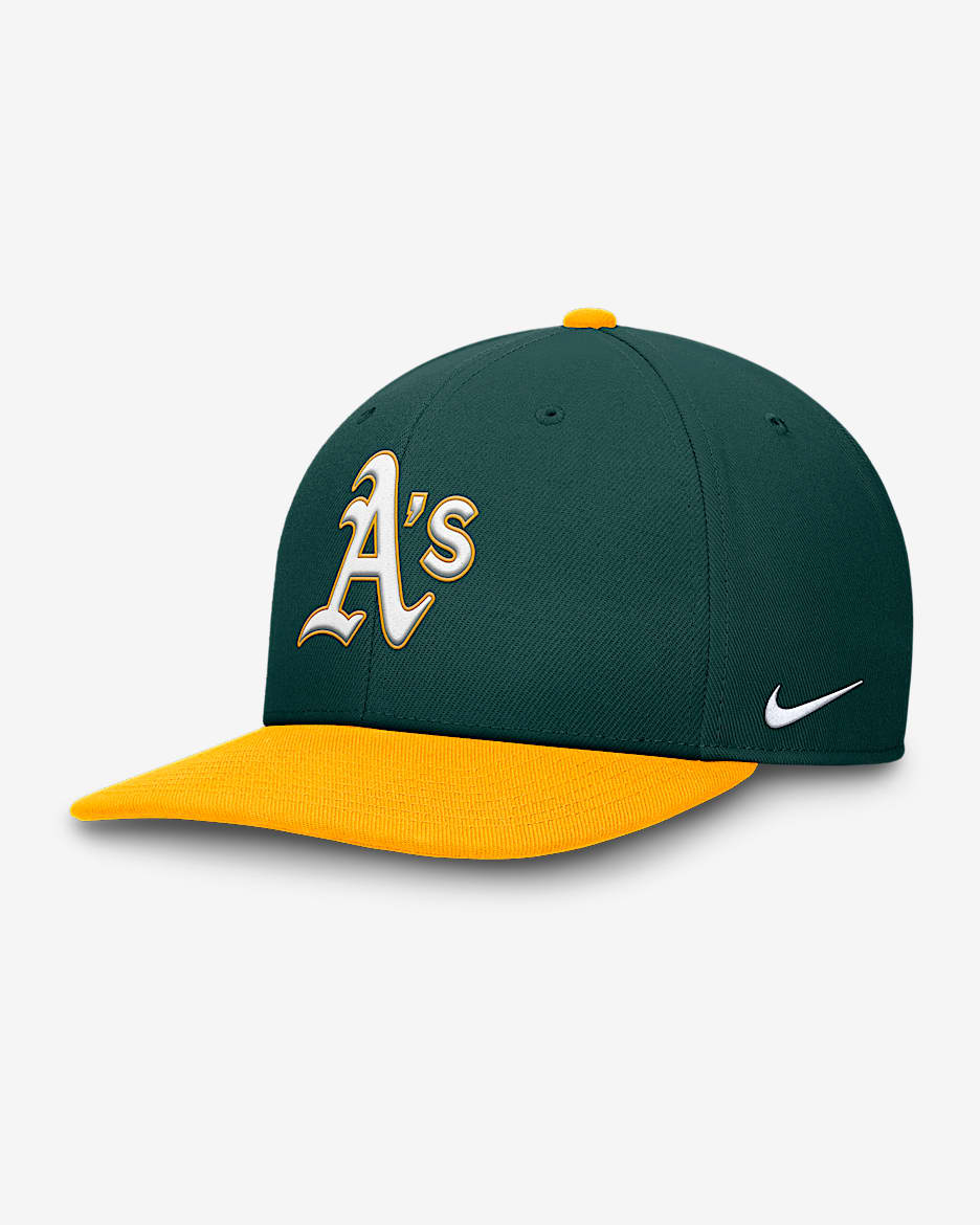 Gorra Nike Dri-FIT de la MLB ajustable para hombre Athletics Pro - Verde pro