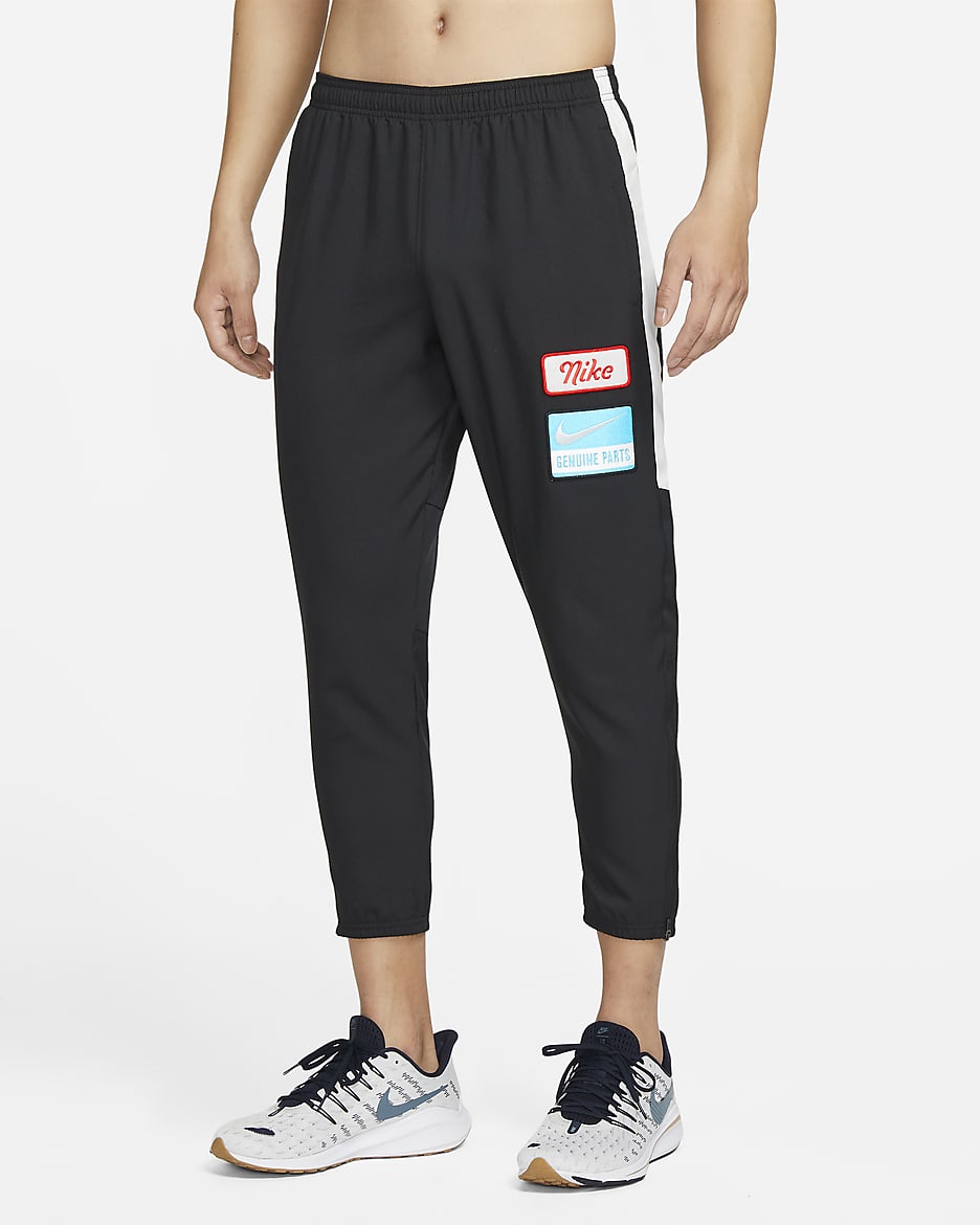 กางเกงวิ่งขายาวผู้ชาย Nike Dri-FIT Challenger - ดำ/Summit White/Summit White