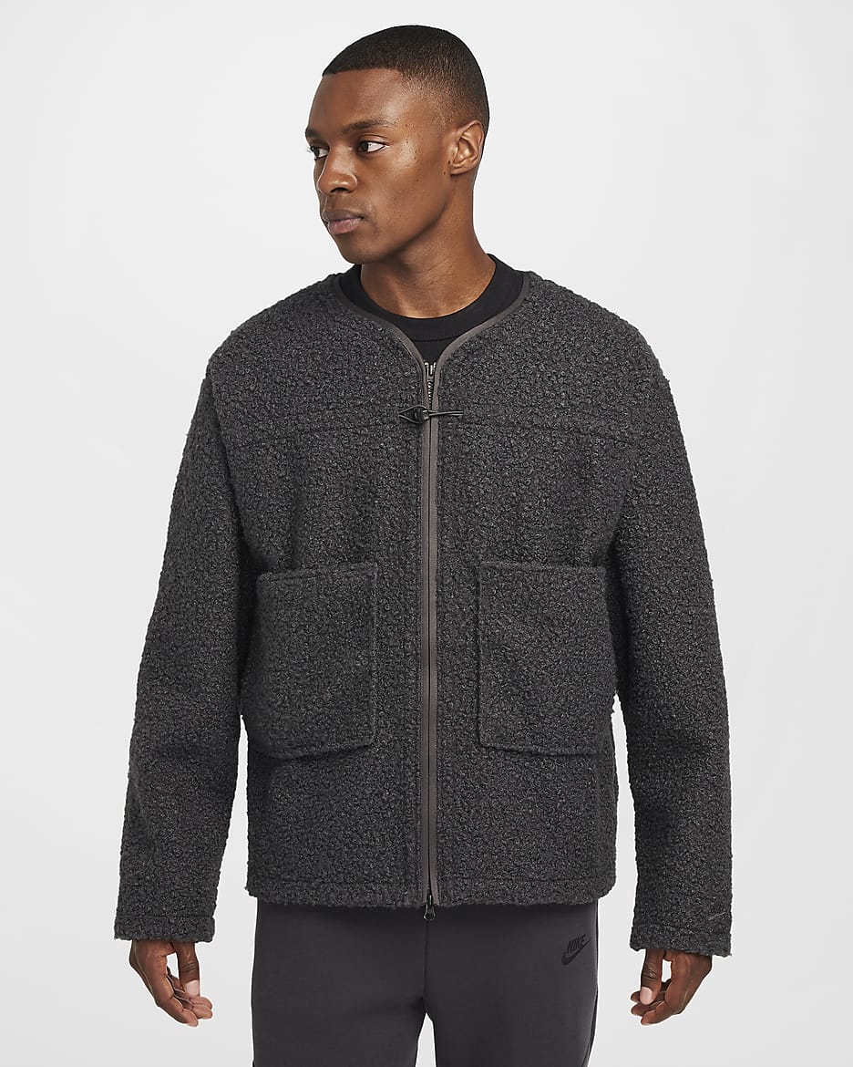 Nike Tech Men's High-Pile Fleece Jacket - Anthracite/Anthracite