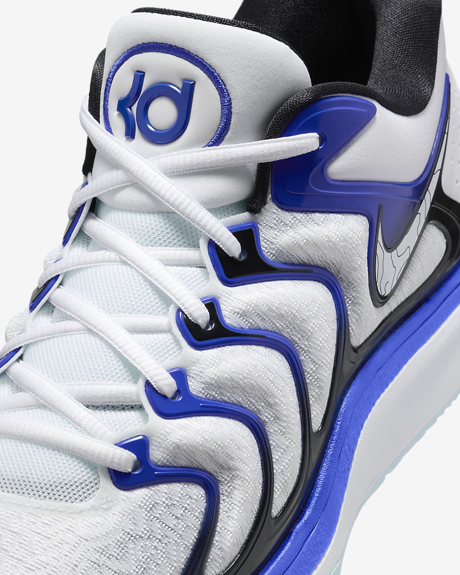 Tenis de básquetbol KD17 - Blanco/Negro/Royal juego/Blanco