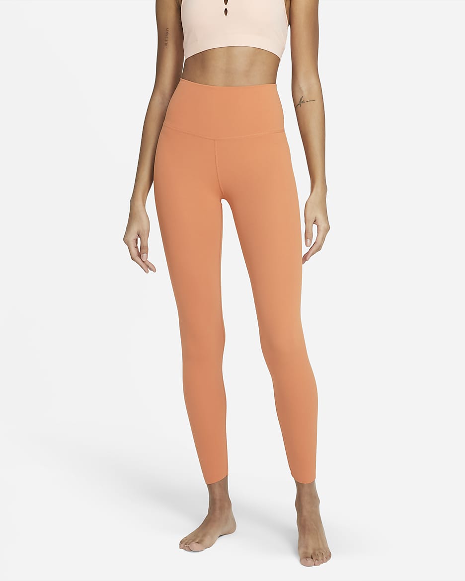 Nike Yoga Dri-FIT Luxe Women's High-Waisted 7/8 Infinalon Leggings - Healing Orange/Apricot Agate