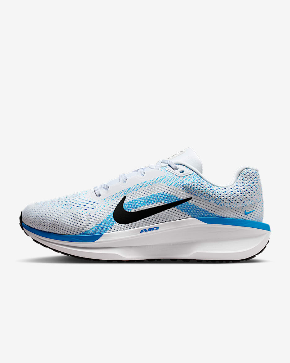 Nike Winflo 11 Men's Road Running Shoes (Extra Wide) - White/Blue Hero/Black