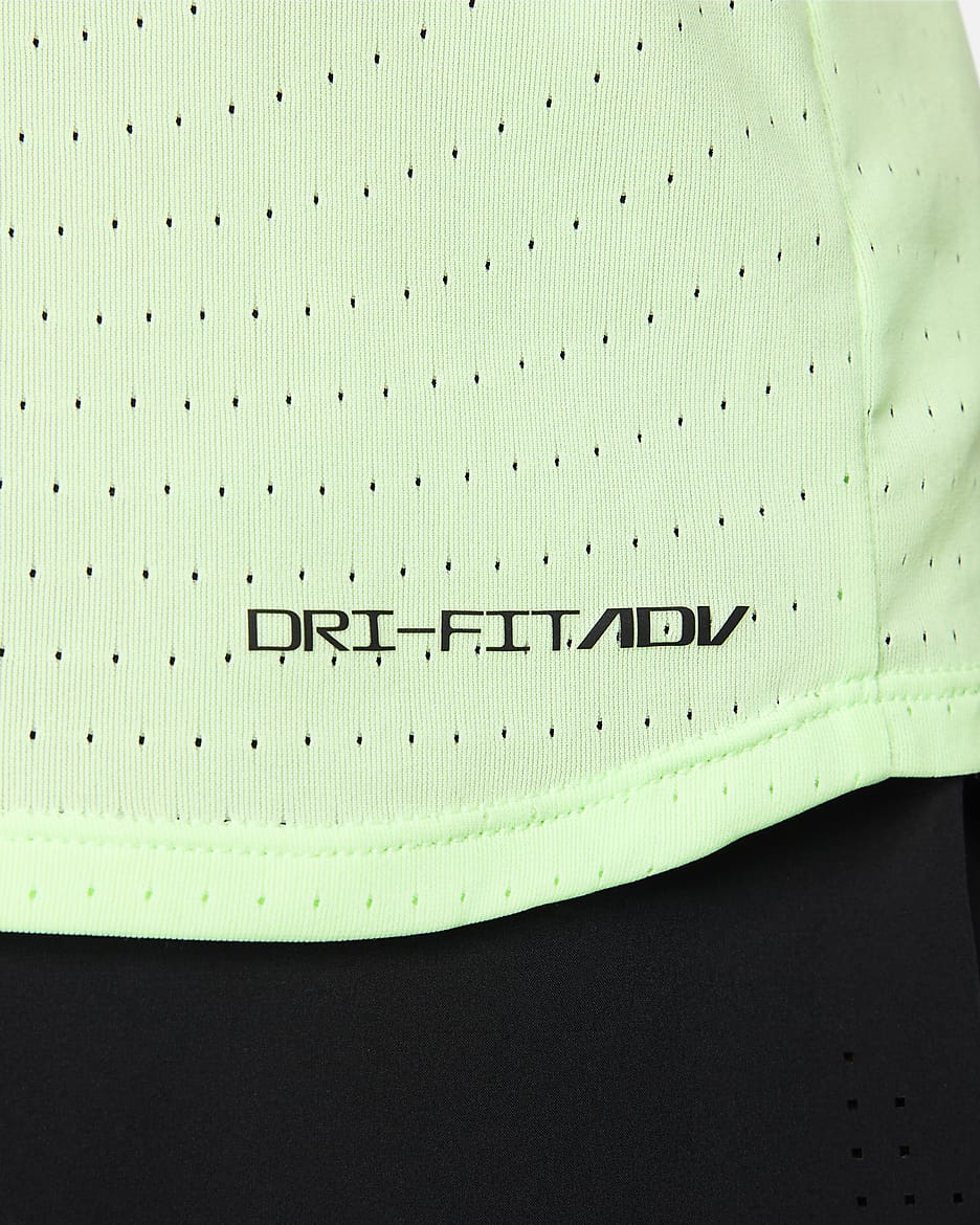 Nike AeroSwift Dri-FIT-ADV-Lauf-Singlet für Herren - Vapor Green/Schwarz