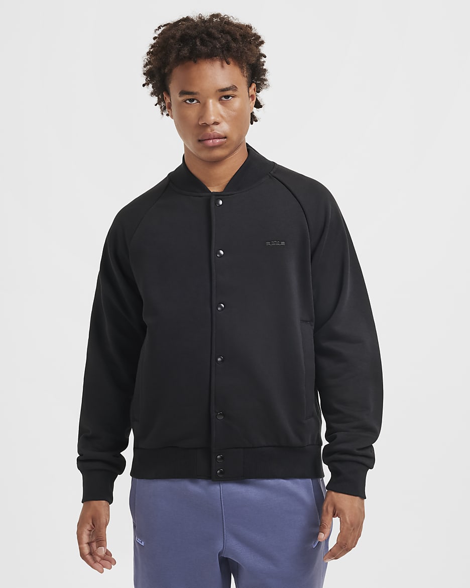 LeBron Standard Issue Men's Therma-FIT Basketball Jacket - Black/Black/Dark Smoke Grey