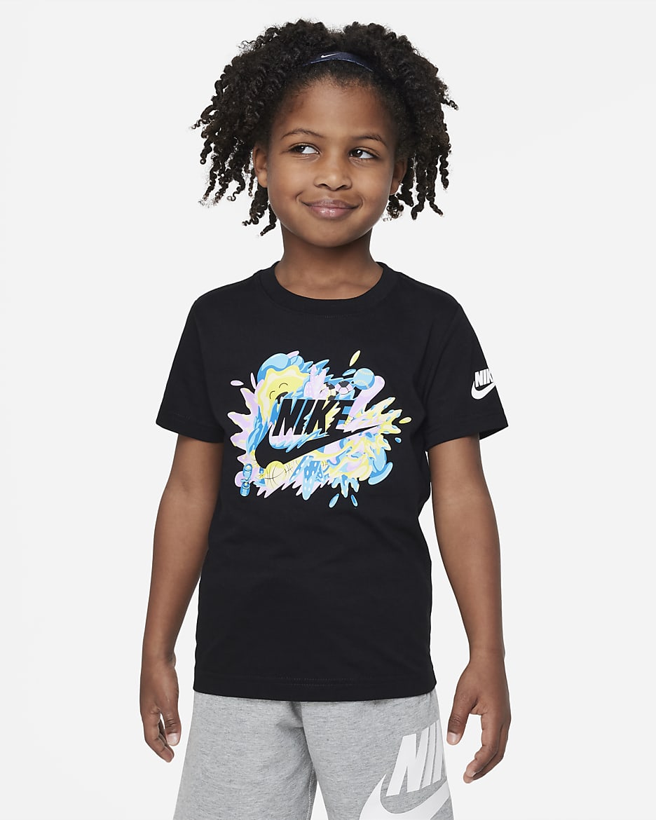 Nike Futura Sport Splash Tee Little Kids' T-Shirt - Black