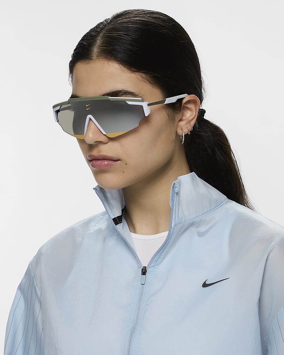 Nike Marquee Edge Mirrored Sunglasses - Football Grey/Chrome