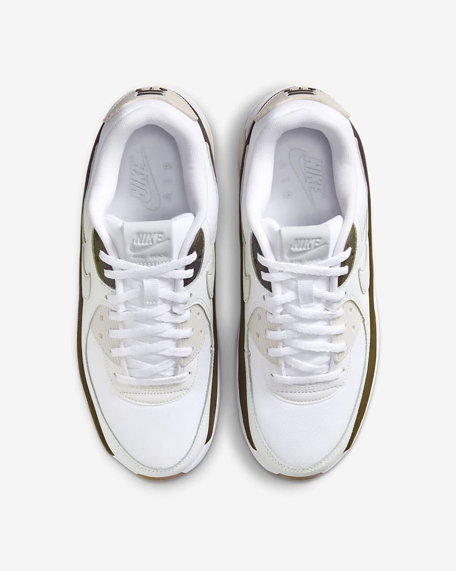 Nike Air Max 90 LV8 Women's Shoes - White/Baroque Brown/Light Orewood Brown/Photon Dust