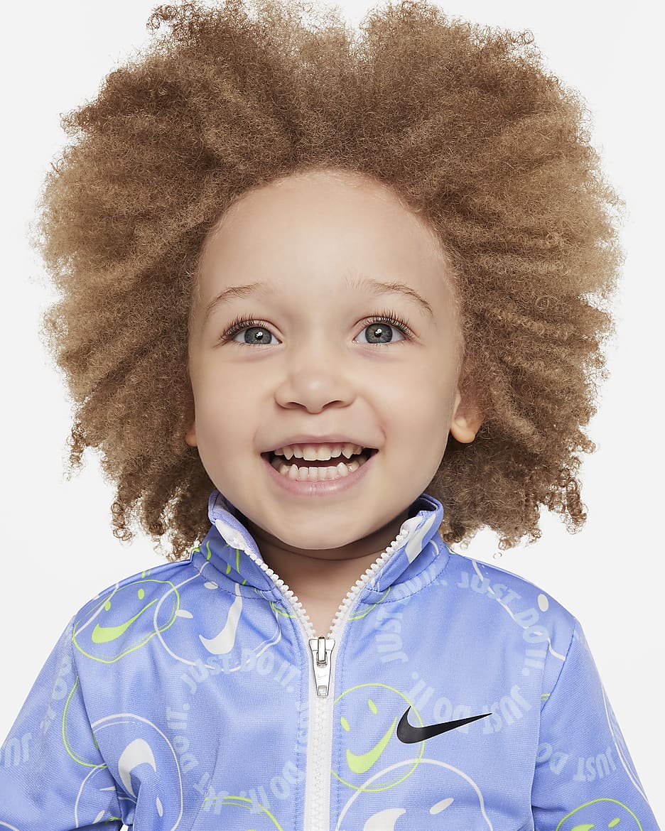 Nike Smiley Swoosh Printed Tricot Set Toddler Tracksuit - Light Thistle