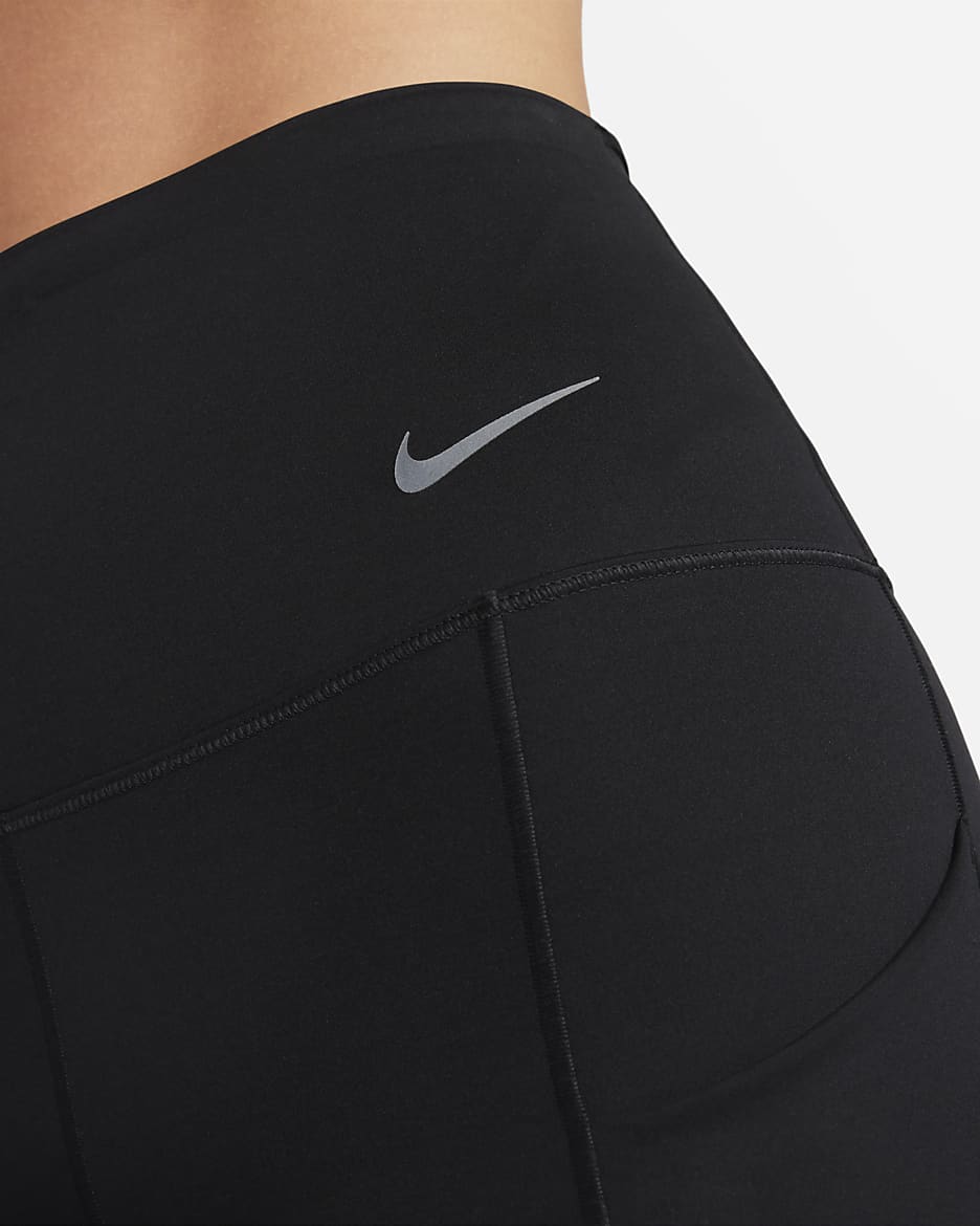 Nike Go Women's Firm-Support High-Waisted 20cm (approx.) Biker Shorts with Pockets - Black/Black