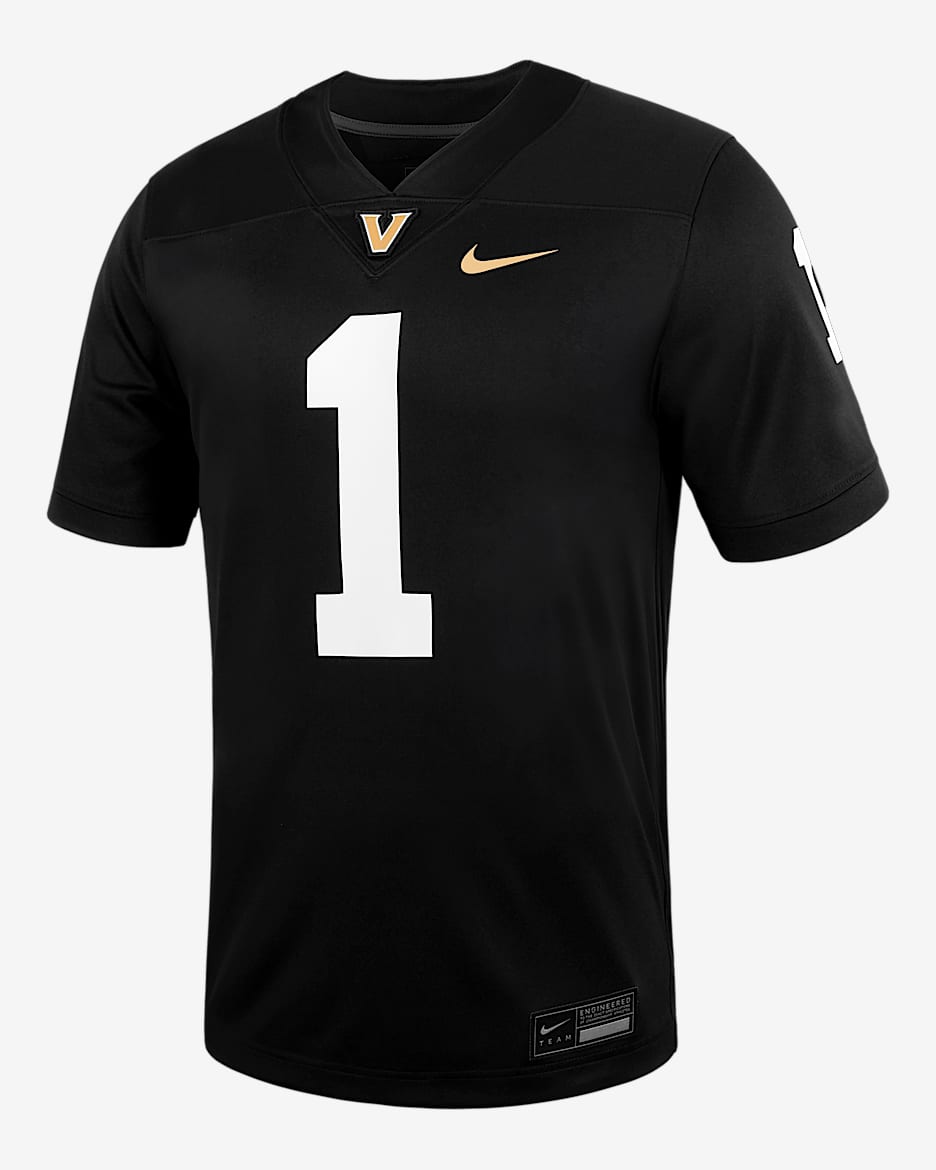 Vanderbilt Men's Nike College Football Replica Jersey - Black