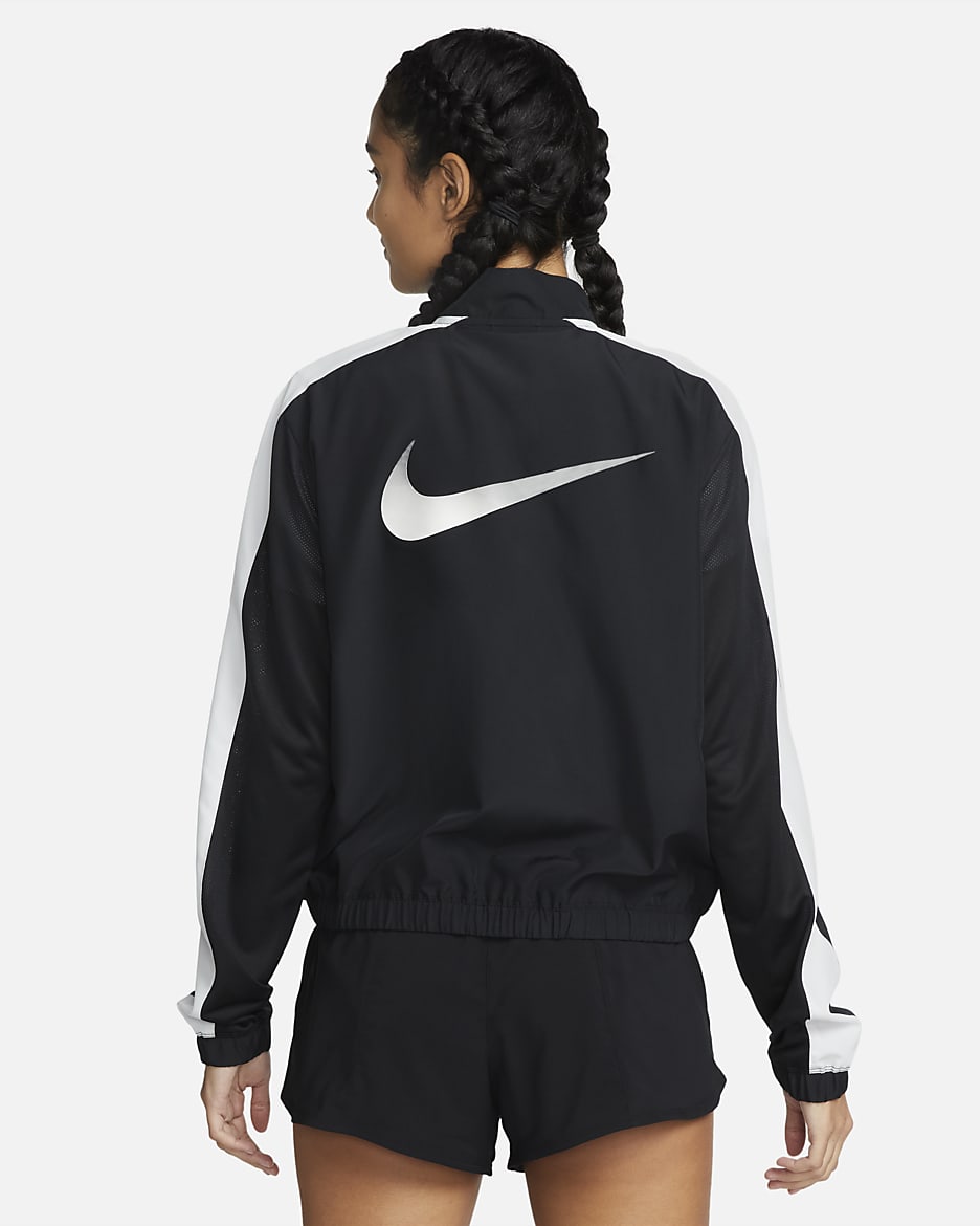 Nike Dri-FIT Swoosh Run Women's Running Jacket - Black/Photon Dust