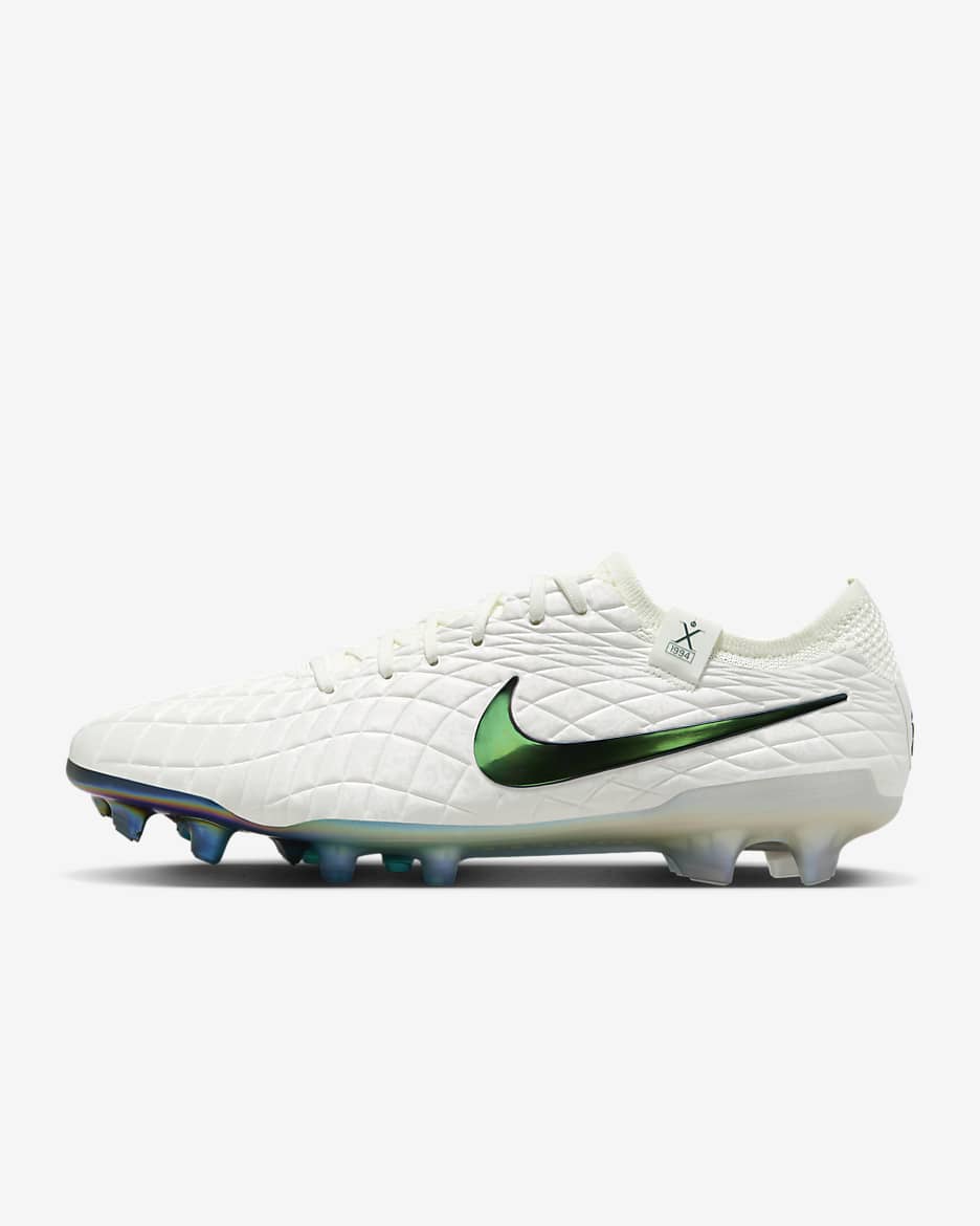 Nike Tiempo Pearl Legend 10 Elite SE FG Low-Top Football Boot - Sail/Dark Atomic Teal