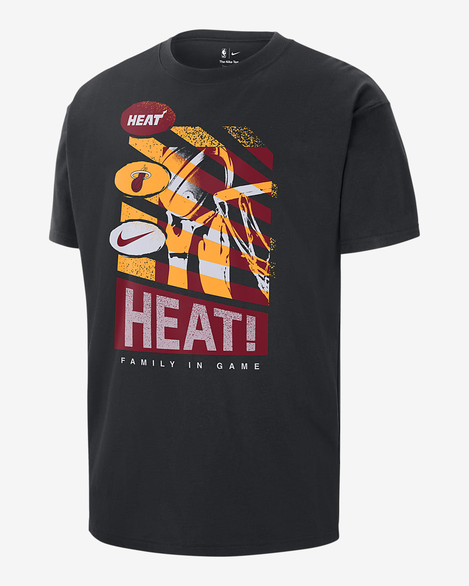 Miami Heat Courtside Nike NBA-T-shirt til mænd - sort