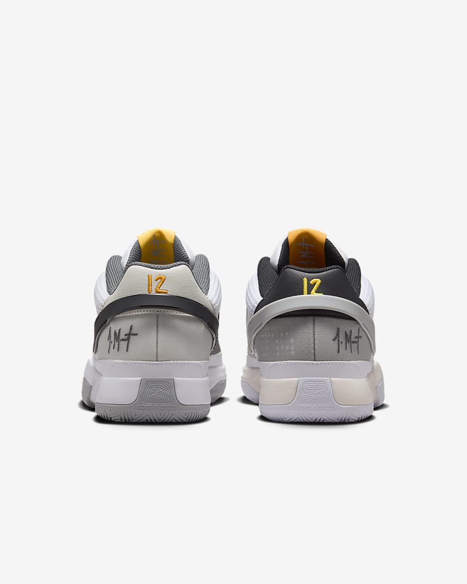 JA 1 EP 'Hunger' Basketball Shoes - White/Black/Phantom/Light Smoke Grey