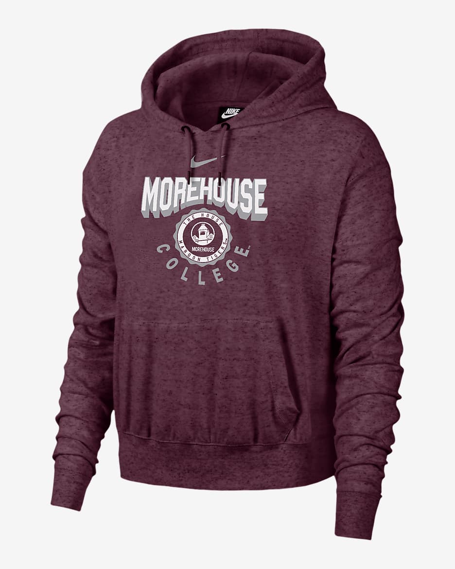 Morehouse Gym Vintage Women's Nike College Hoodie - Maroon Heather