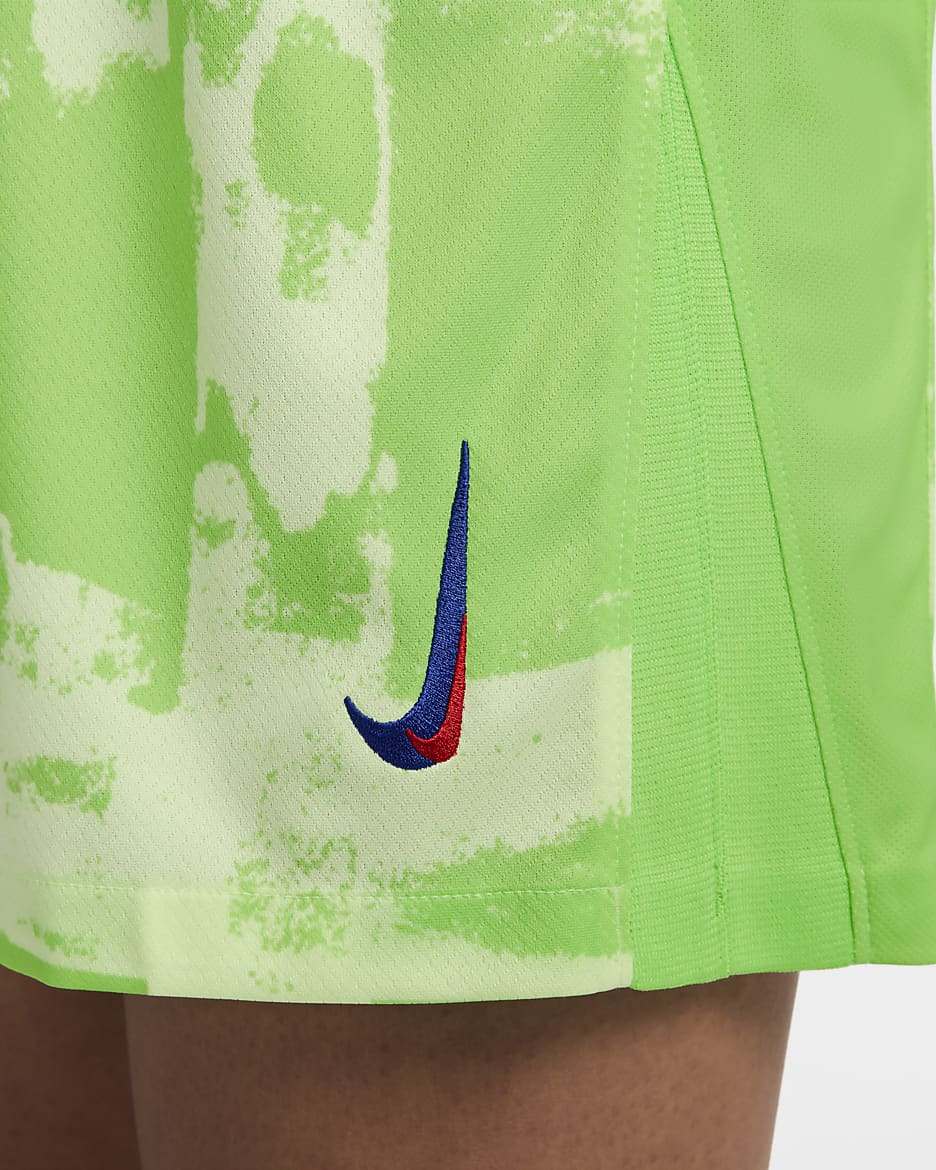 F.C. Barcelona 2024/25 Stadium Third Women's Nike Dri-FIT Football Replica Shorts - Barely Volt/Lime Blast/Old Royal