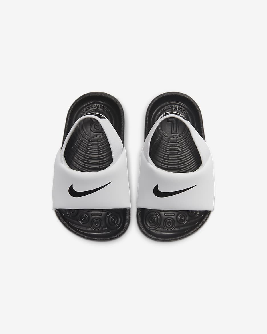 Claquette Nike Kawa pour Bébé/Petit enfant - Blanc/Noir/Blanc/Noir