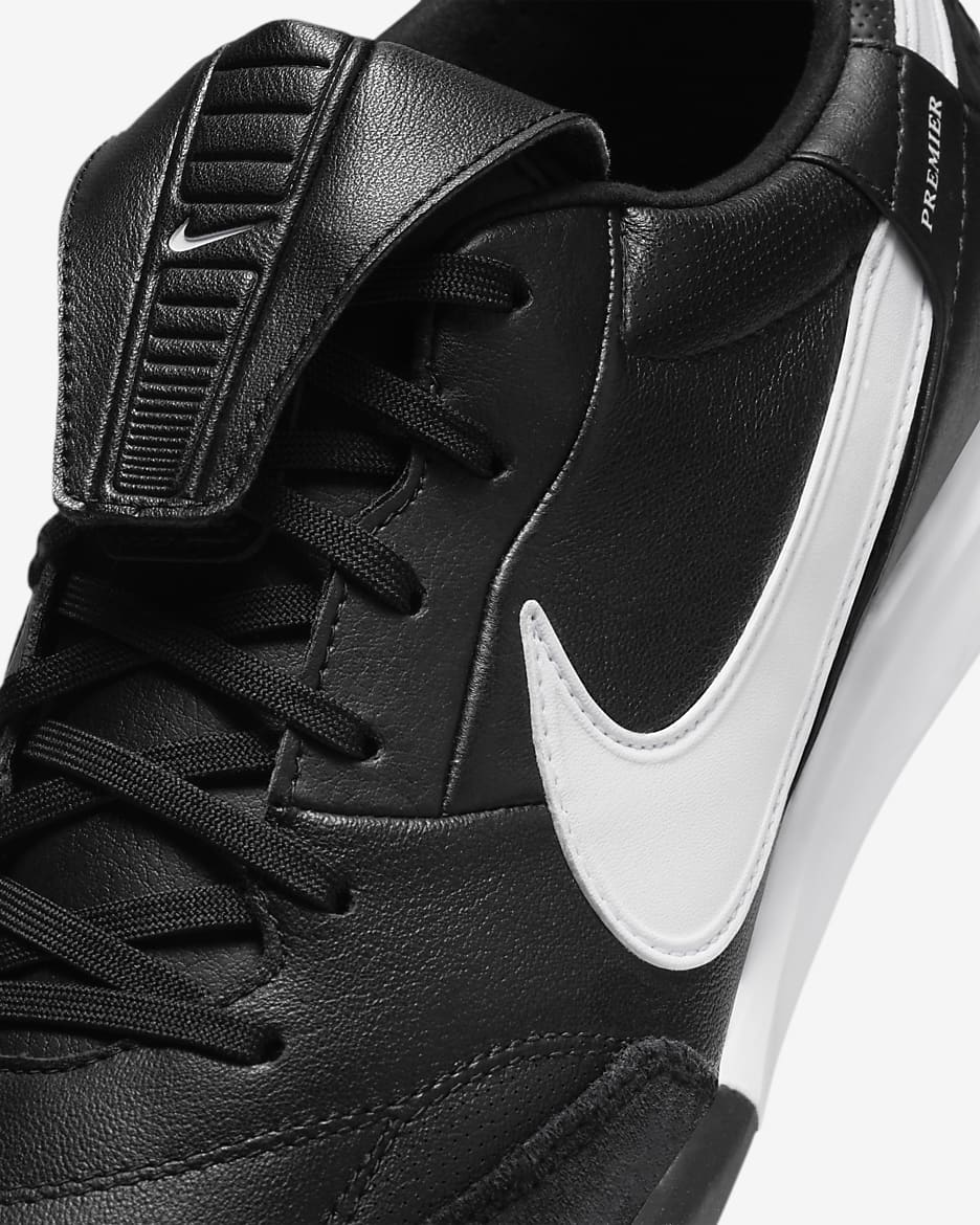 Nike Premier 3 TF Low-Top Football Shoes - Black/White