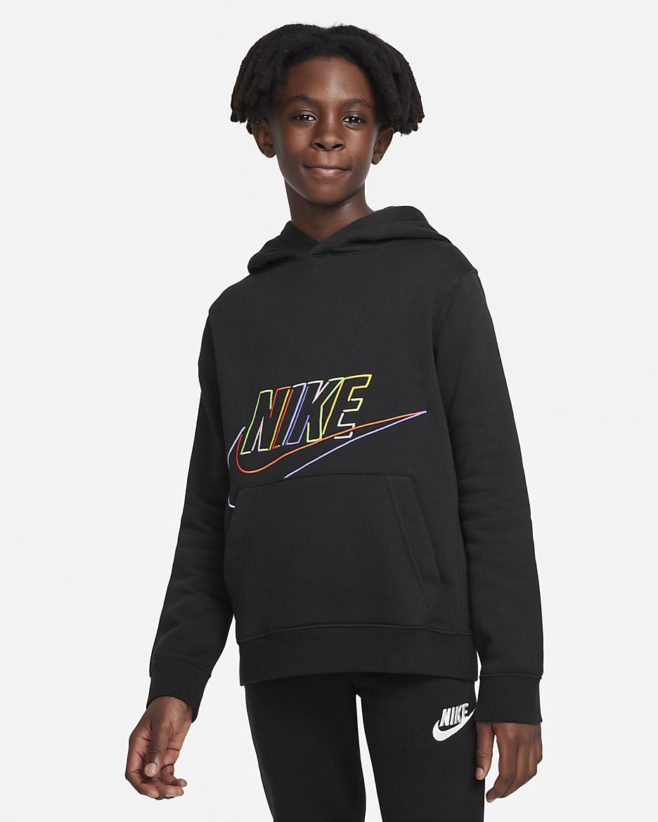 Nike Sportswear Big Kids' (Boys') Pullover Hoodie - Black