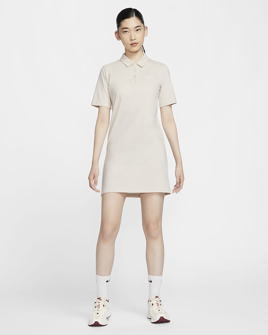 Nike Sportswear Women's Dress - Light Orewood Brown/White