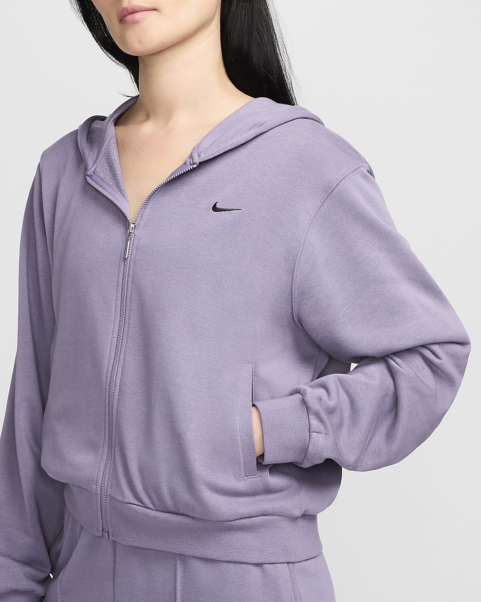 Nike Sportswear Chill Terry Women's Loose Full-Zip French Terry Hoodie - Daybreak/Black