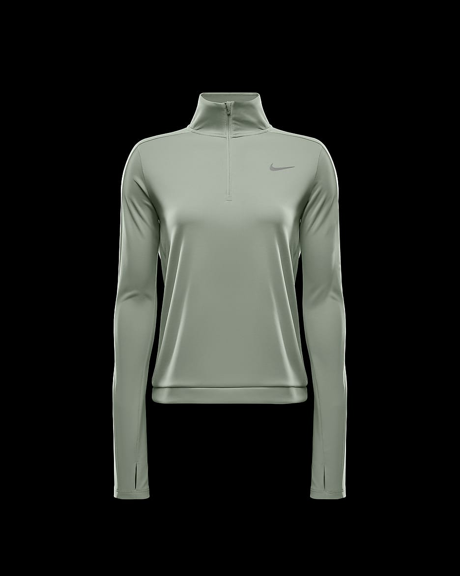 Nike Dri-FIT Pacer Damen-Pullover mit Viertelreißverschluss - Jade Horizon