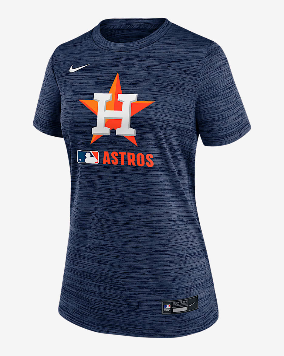 Playera Nike Dri-FIT de la MLB para mujer Houston Astros Authentic Collection Velocity - Azul marino