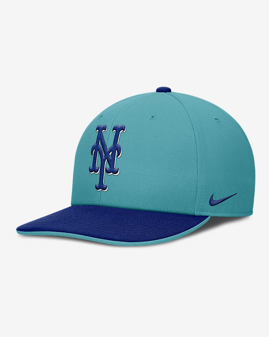 New York Mets Pro Men's Nike Dri-FIT MLB Adjustable Hat - Turquoise/Royal