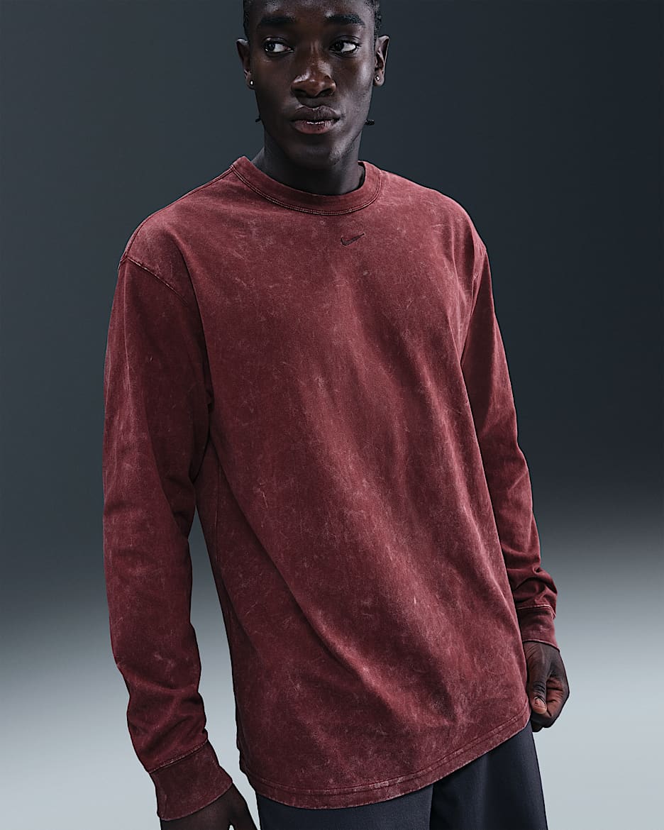 Nike Sportswear Premium Essentials Men's Long-Sleeve T-Shirt - Dark Team Red