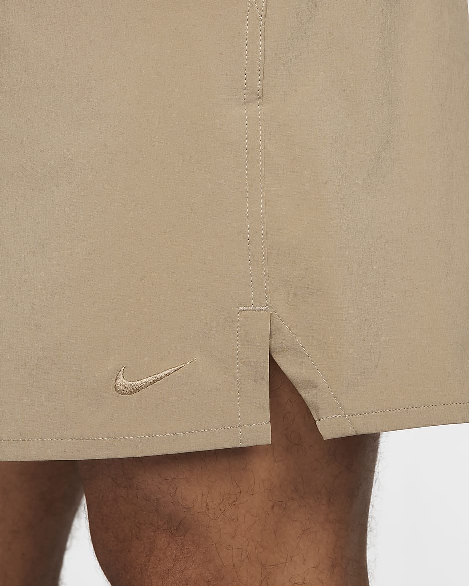 Short non doublé Nike Unlimited Dri-FIT 18 cm pour homme - Khaki/Noir/Khaki