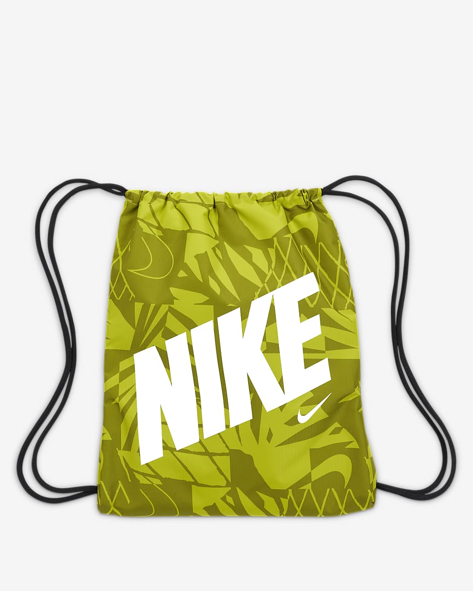 Nike Kids' Drawstring Bag (12L) - Bright Cactus/Black/White