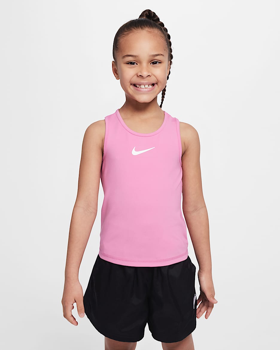 Camiseta de tirantes para niños talla pequeña Nike Dri-FIT Pro - Flamenco mágico