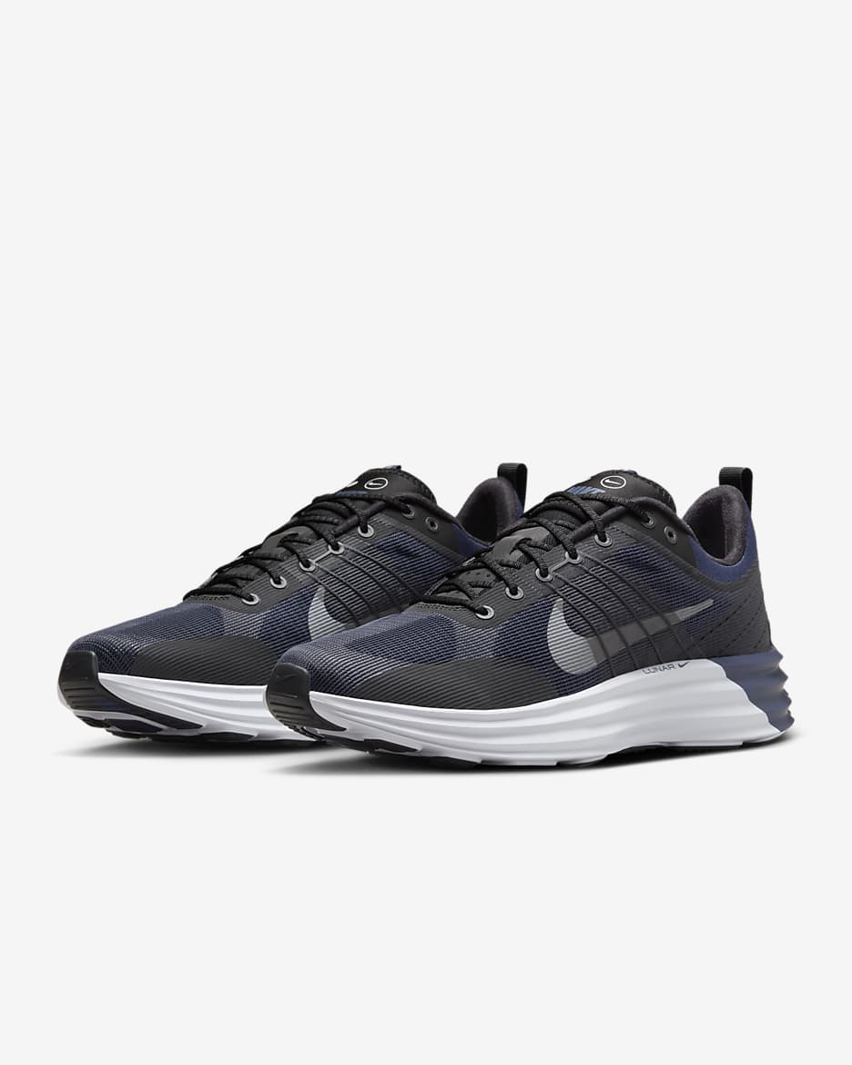 รองเท้าผู้ชาย Nike Lunar Roam - ดำ/Midnight Navy/ขาว/Reflect Silver