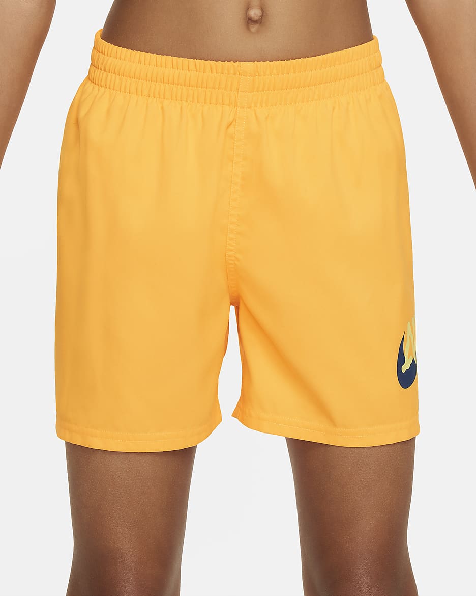 Shorts de vóleibol de 10 cm para niño talla grande Nike Swim Scribble - Naranja láser