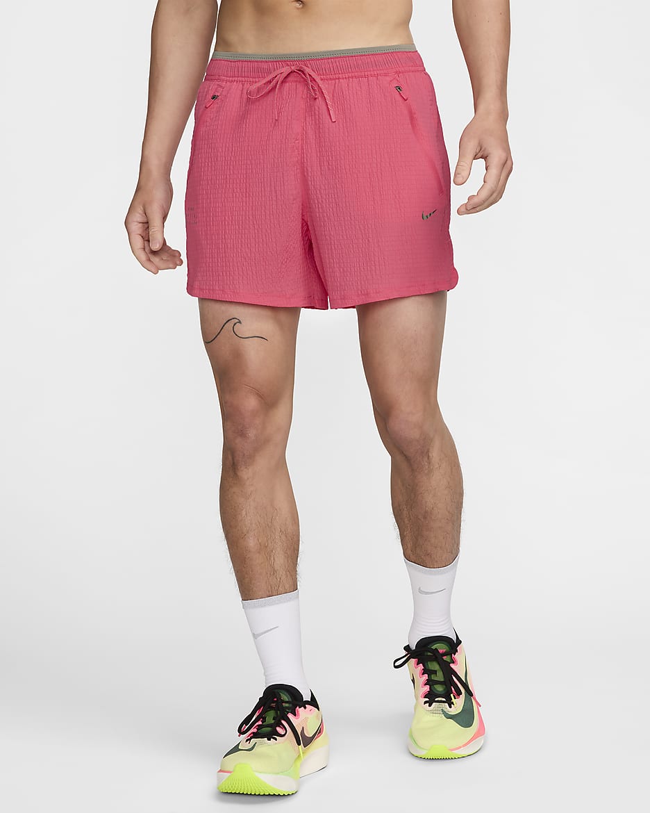 Nike Stride Running Division Men's Dri-FIT 5" Brief-Lined Running Shorts - Aster Pink/Dark Stucco