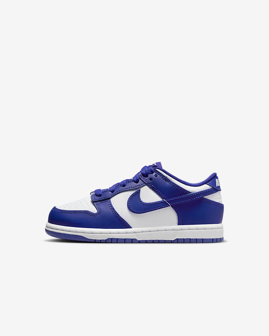 Nike Dunk Low Little Kids' Shoes - White/University Red/Concord