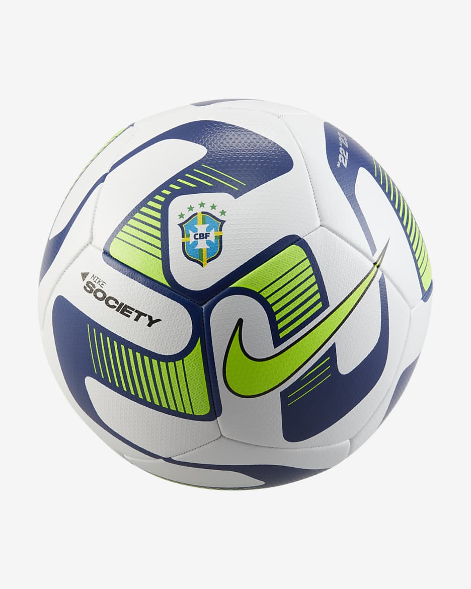 Brazil Strike Society Football - White/Blue/Blue