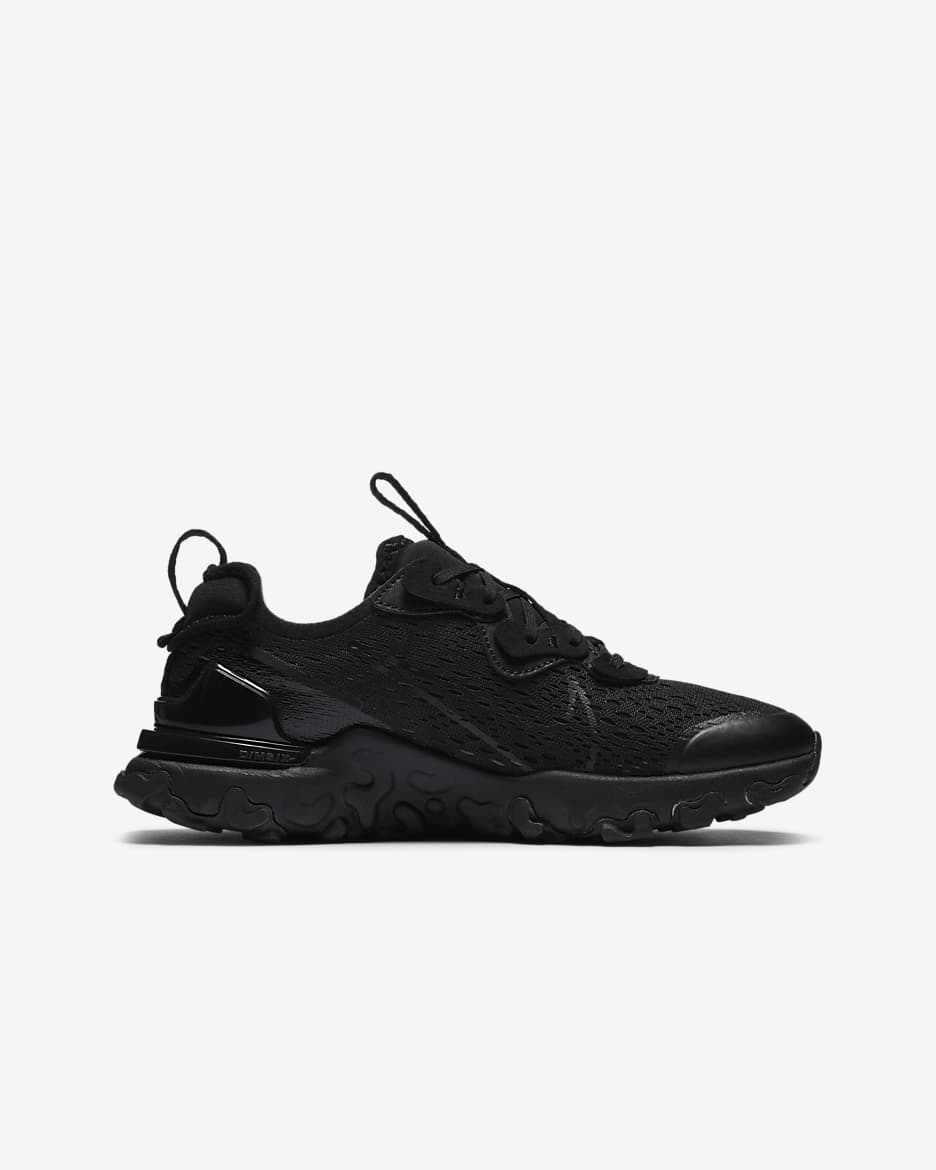 Nike React Vision Kinderschoen - Zwart/Smoke Grey/Zwart