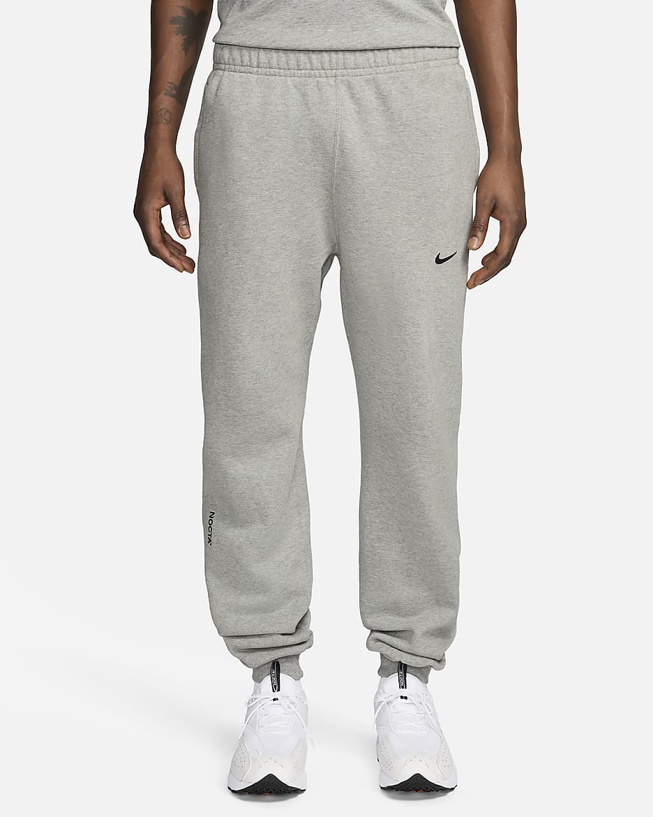 NOCTA NOCTA Fleece CS Tracksuit Bottoms - Dark Grey Heather/Matte Silver/Black