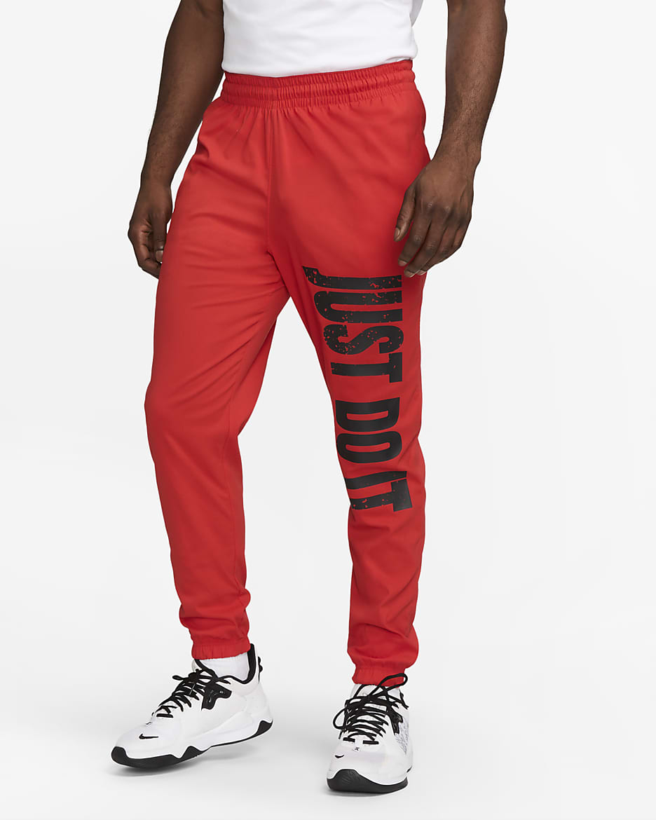 Pants de básquetbol de tejido Woven para hombre Nike DNA - Rojo universitario/Negro