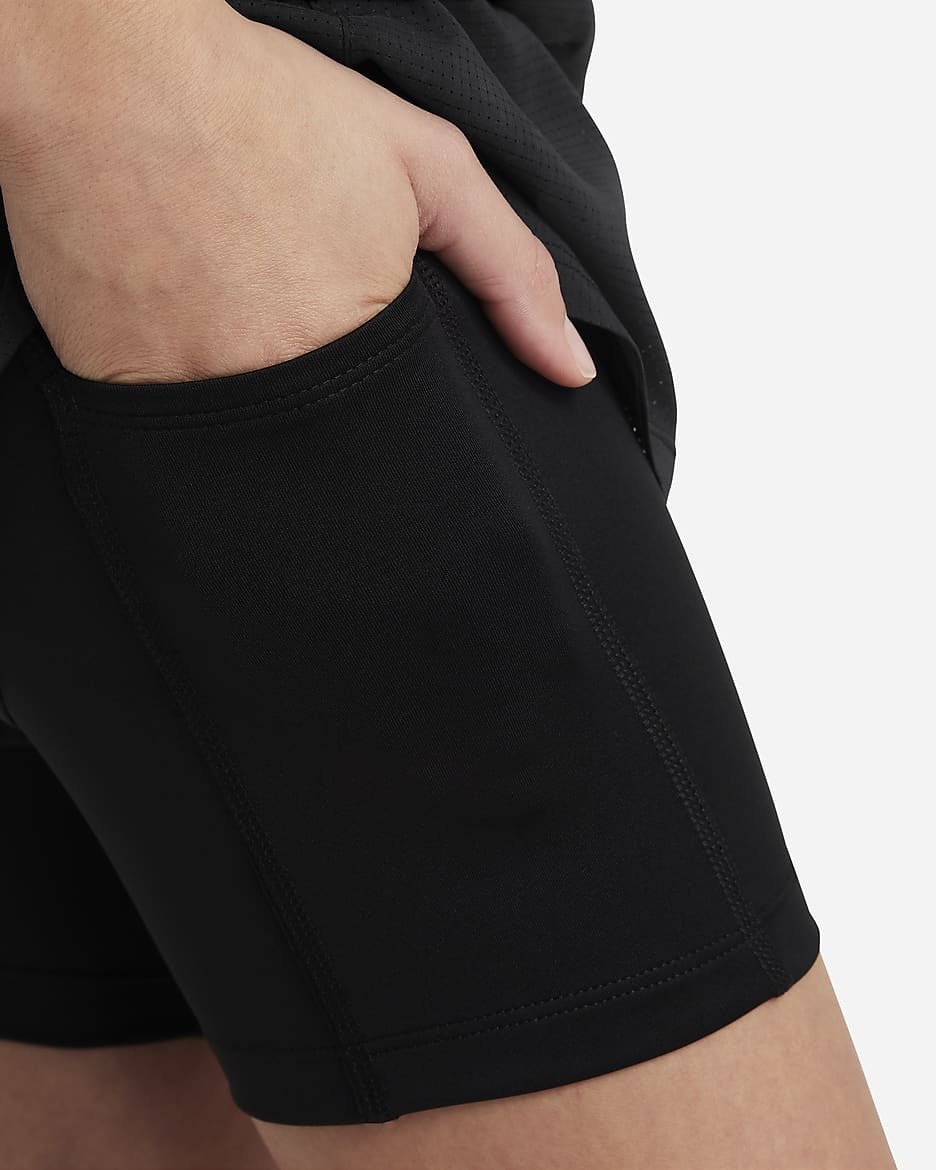 Nike Dri-FIT ADV shorts til store barn (jente) - Svart/Svart/Svart