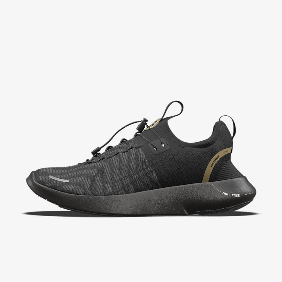 Nike Free RN By You Custom Women's Road Running Shoes - Black/Anthracite/Black