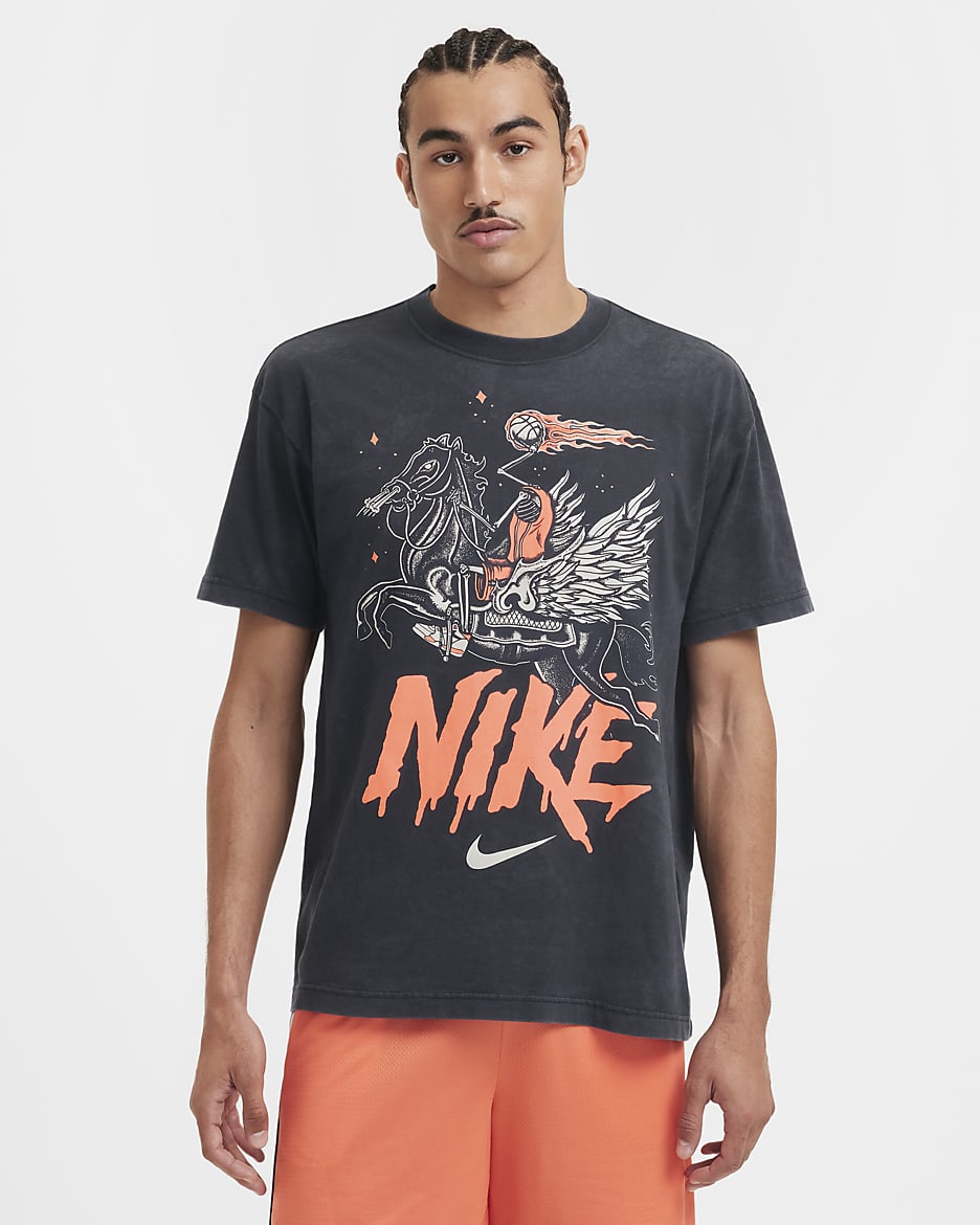 Playera de básquetbol Max90 para hombre Nike - Negro